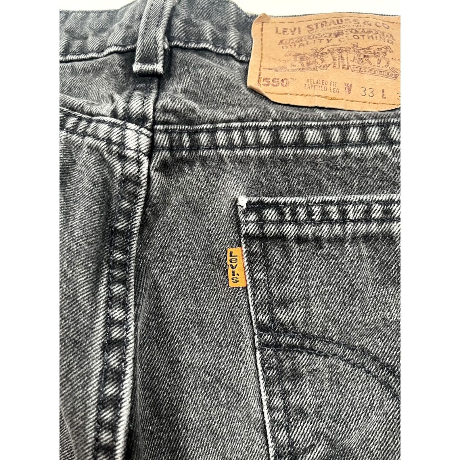 Levi's VINTAGE Levi's 550 Jeans Mens 33x30 Gray Relaxed Fit Tapered Orange Tab USA VTG Jeans Mens 33x30 Gray Relaxed Fit Tapered Orange Tab USA VTG Size US 33 - 4 Thumbnail