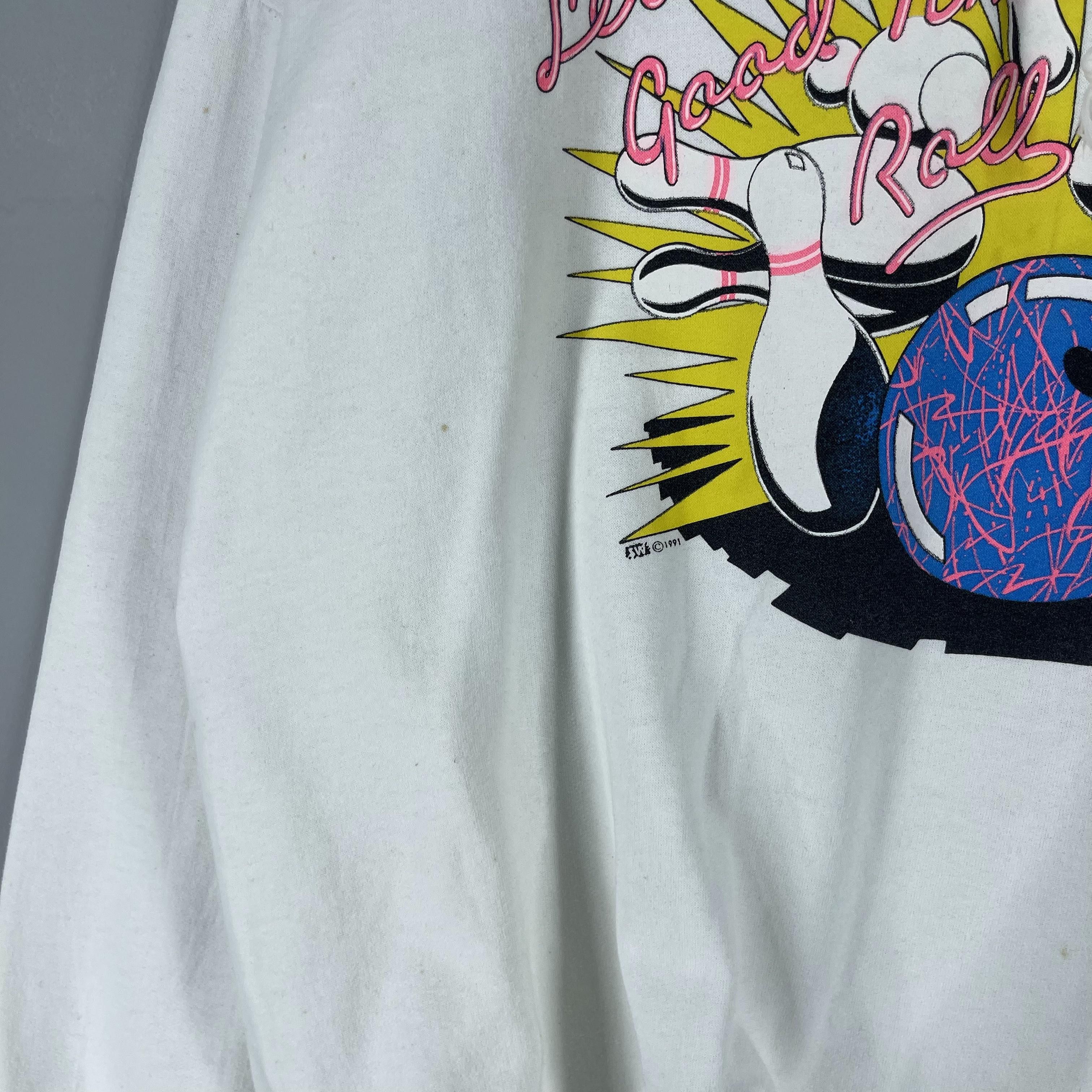 Vintage Vintage 90's Bowling Games Printed Pullover Sweater Size US XL / EU 56 / 4 - 5 Thumbnail