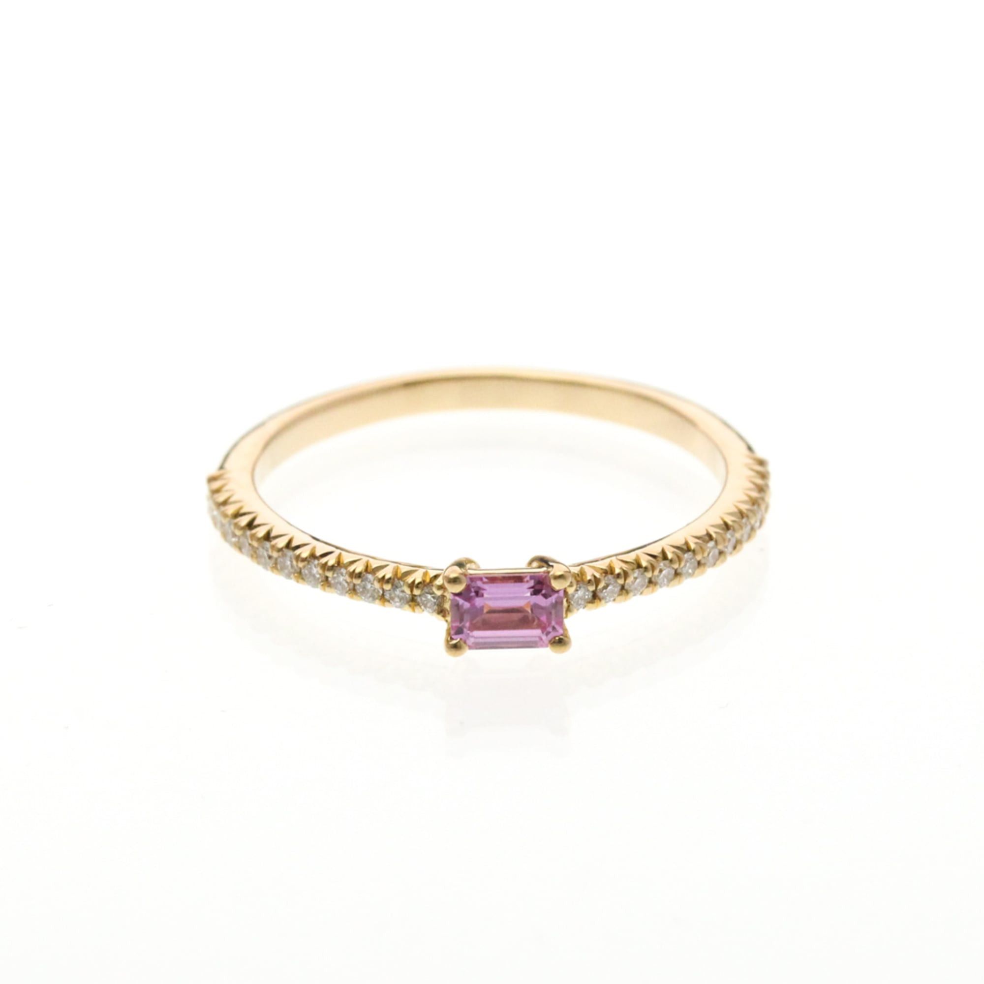 Tiffany & Co. Tiffany Novo Horizon Pink Sapphire Diamond Ring Pink Gold (18K) Fashion Diamond,Sapphire Band Ring Pink Gold Size ONE SIZE - 1 Thumbnail