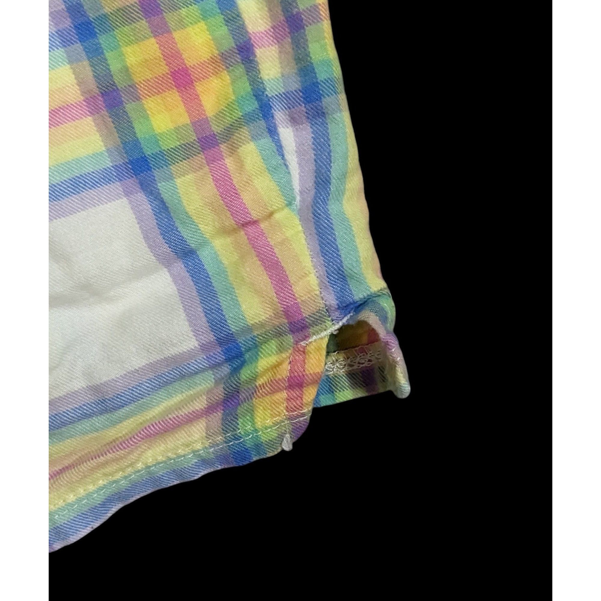 Other Retro Rainbow Plaid Casual Shorts by Colsie Size 34" / US 12 / IT 48 - 4 Thumbnail