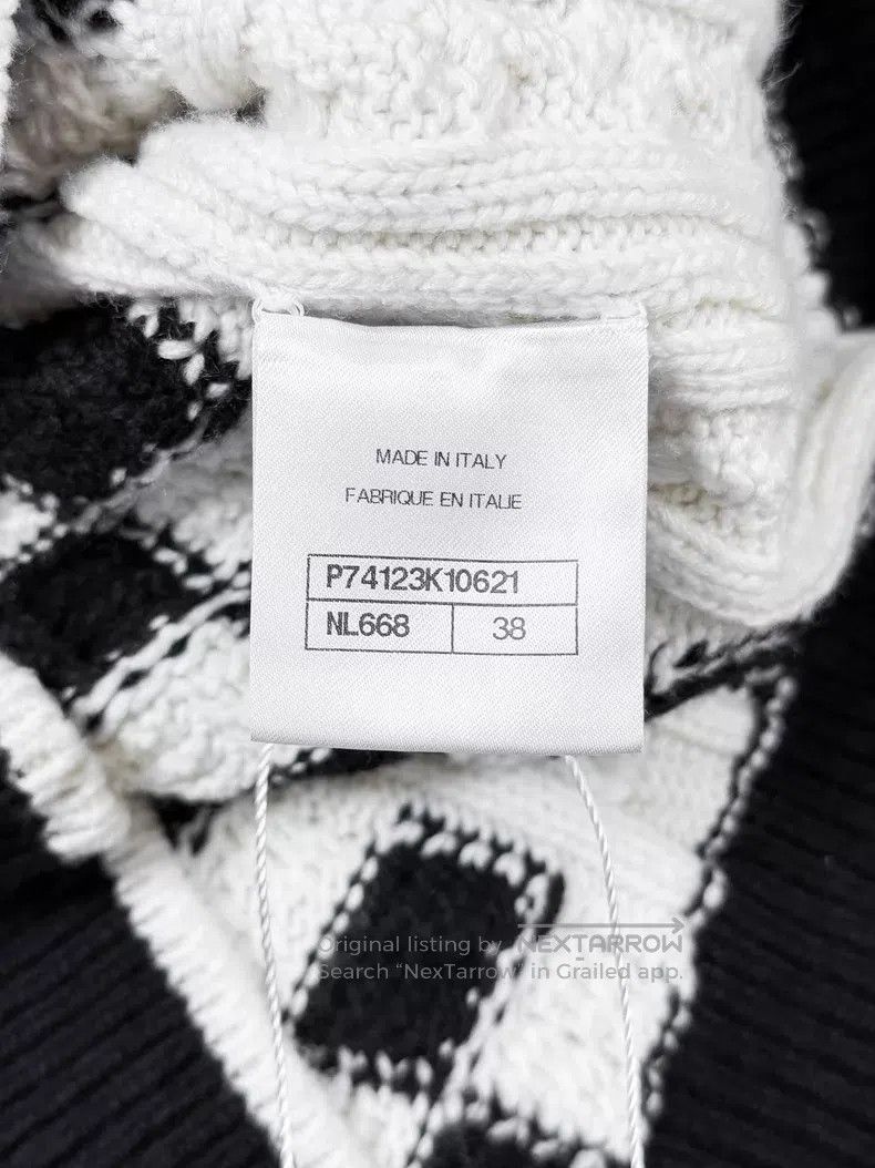 Chanel Chanel V-neck mosaic racing chess pattern pullover cashmer Size XS / US 0-2 / IT 36-38 - 6 Thumbnail