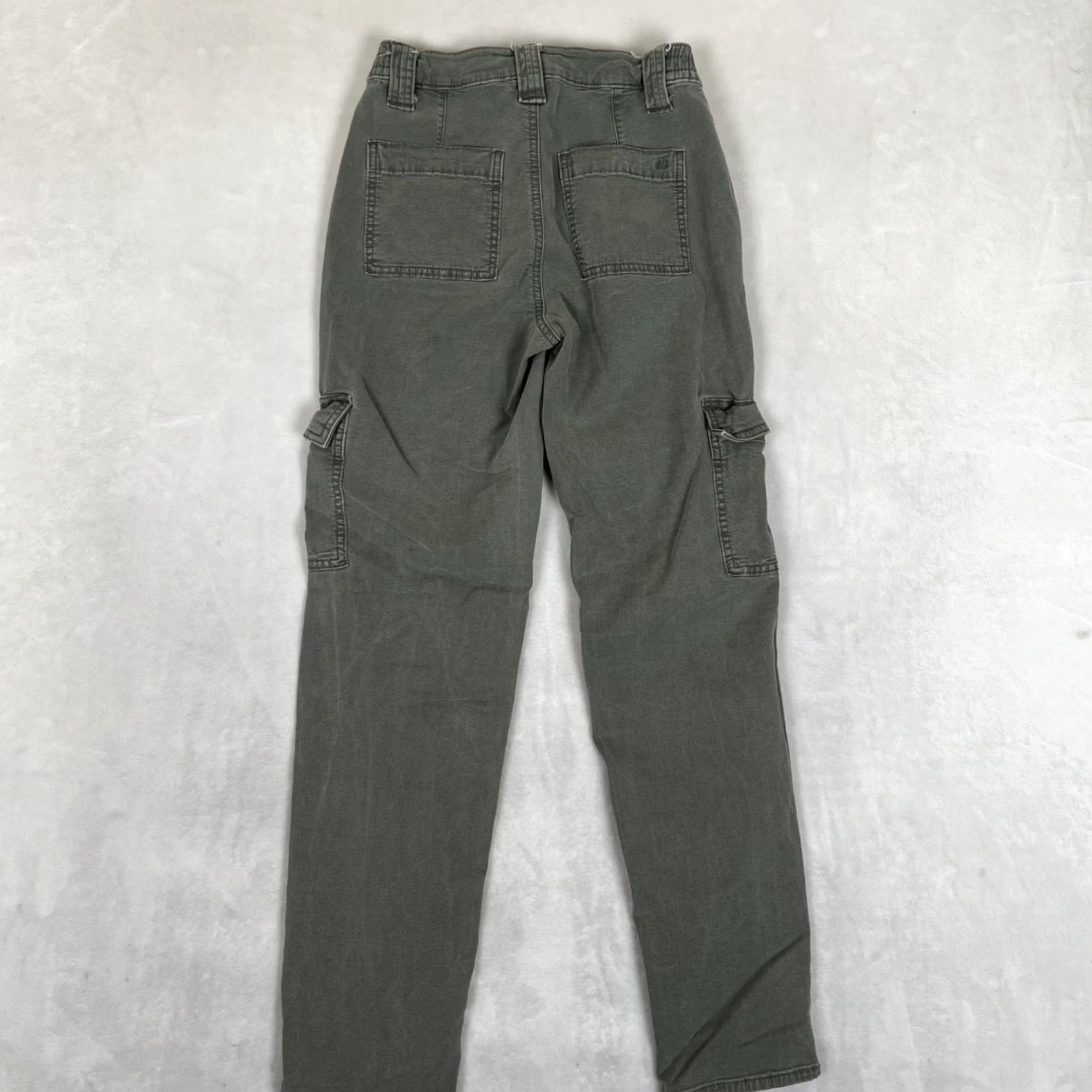 American Eagle Outfitters American Eagle Outfitters Cargo Pants Womens 00 Green Straight Leg Stretch Size 24" / US 00 / IT 34 - 6 Thumbnail