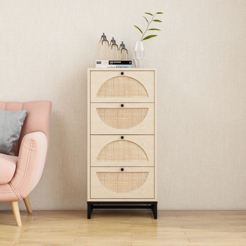 Designer × Homemade Natural rattan, Cabinet with 4 drawers, Suitable for living Size US L / EU 52-54 / 3 - 3 Thumbnail