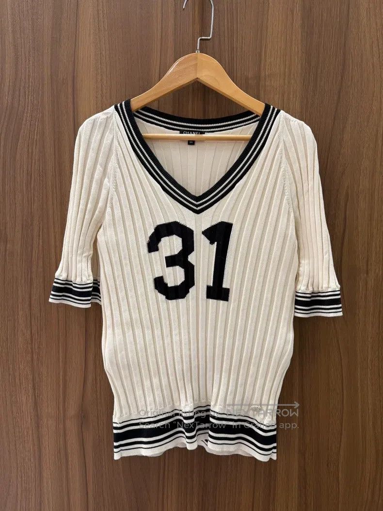 Chanel 31 Cloak jacquard design knitted short sleeves