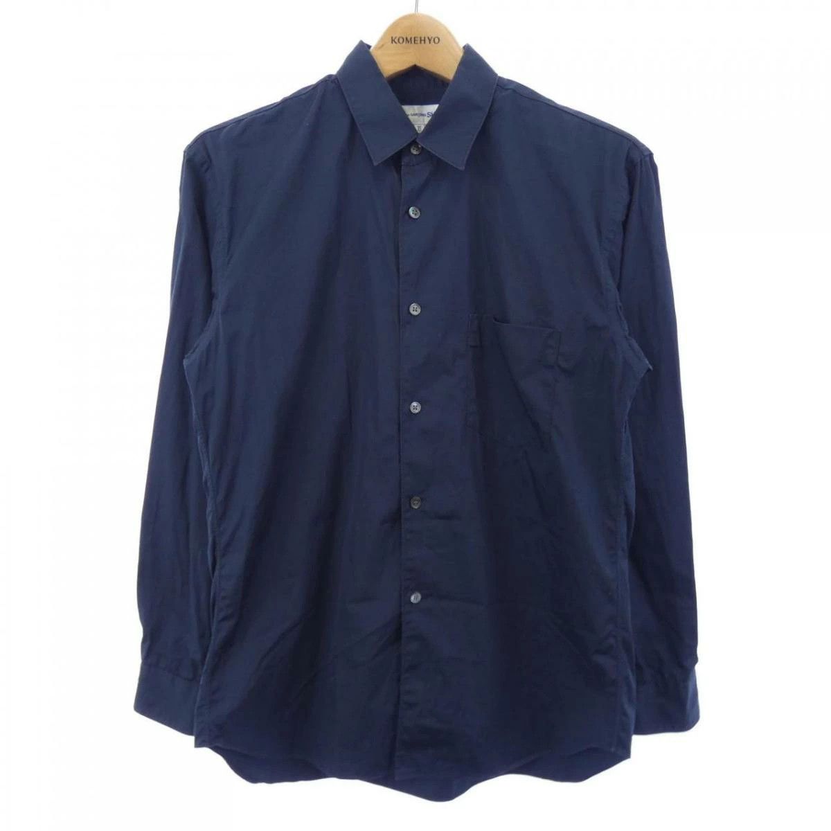 Comme des Garcons SHIRT Shirt Cotton Long Sleeve Chest Pocket Button Up Navy Size US XS / EU 42 / 0 - 1 Thumbnail