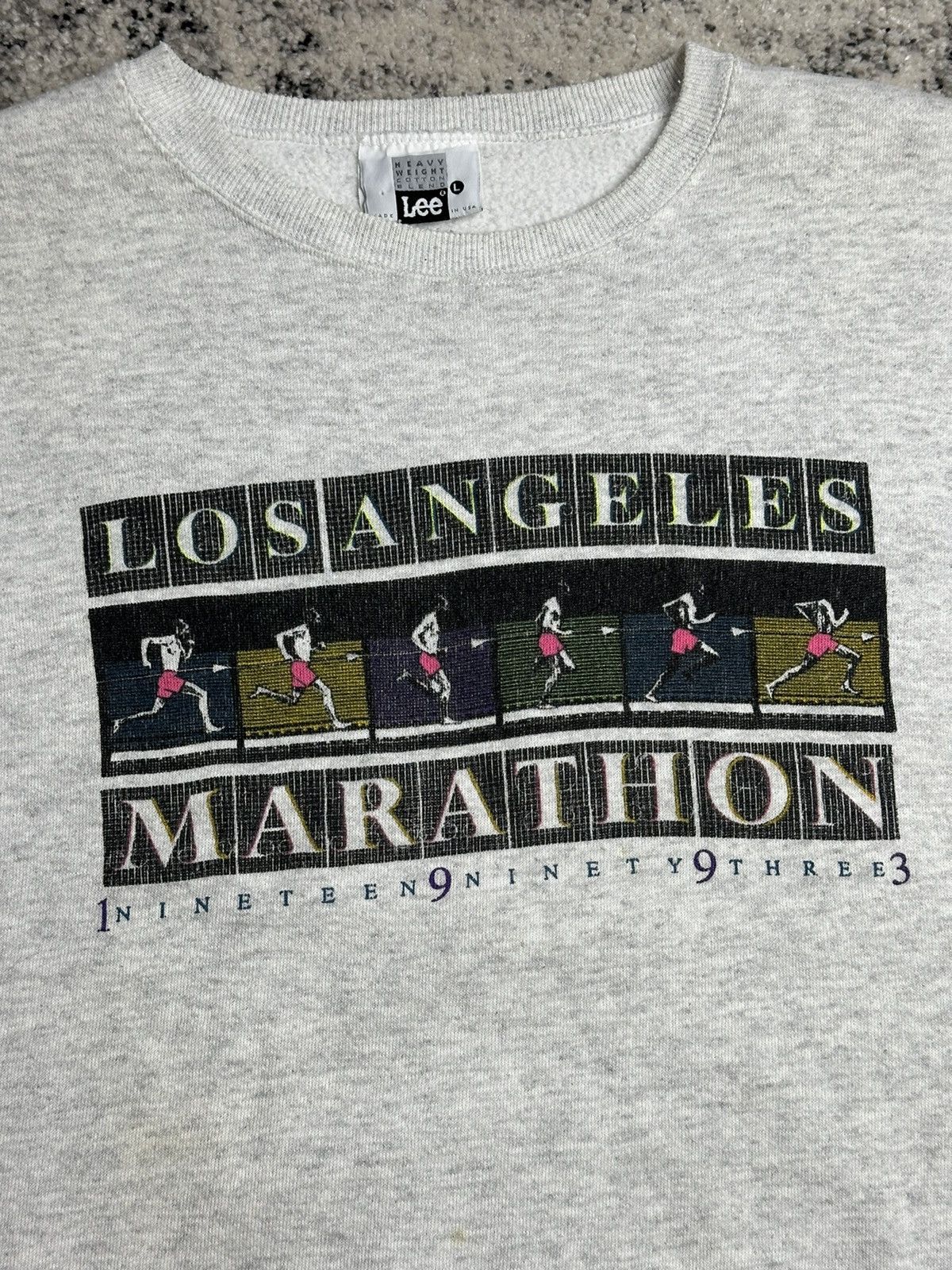 Lee Lee Made in USA Vintage 1993 LosAngeles Marathon StreetWear Size US L / EU 52-54 / 3 - 2 Thumbnail