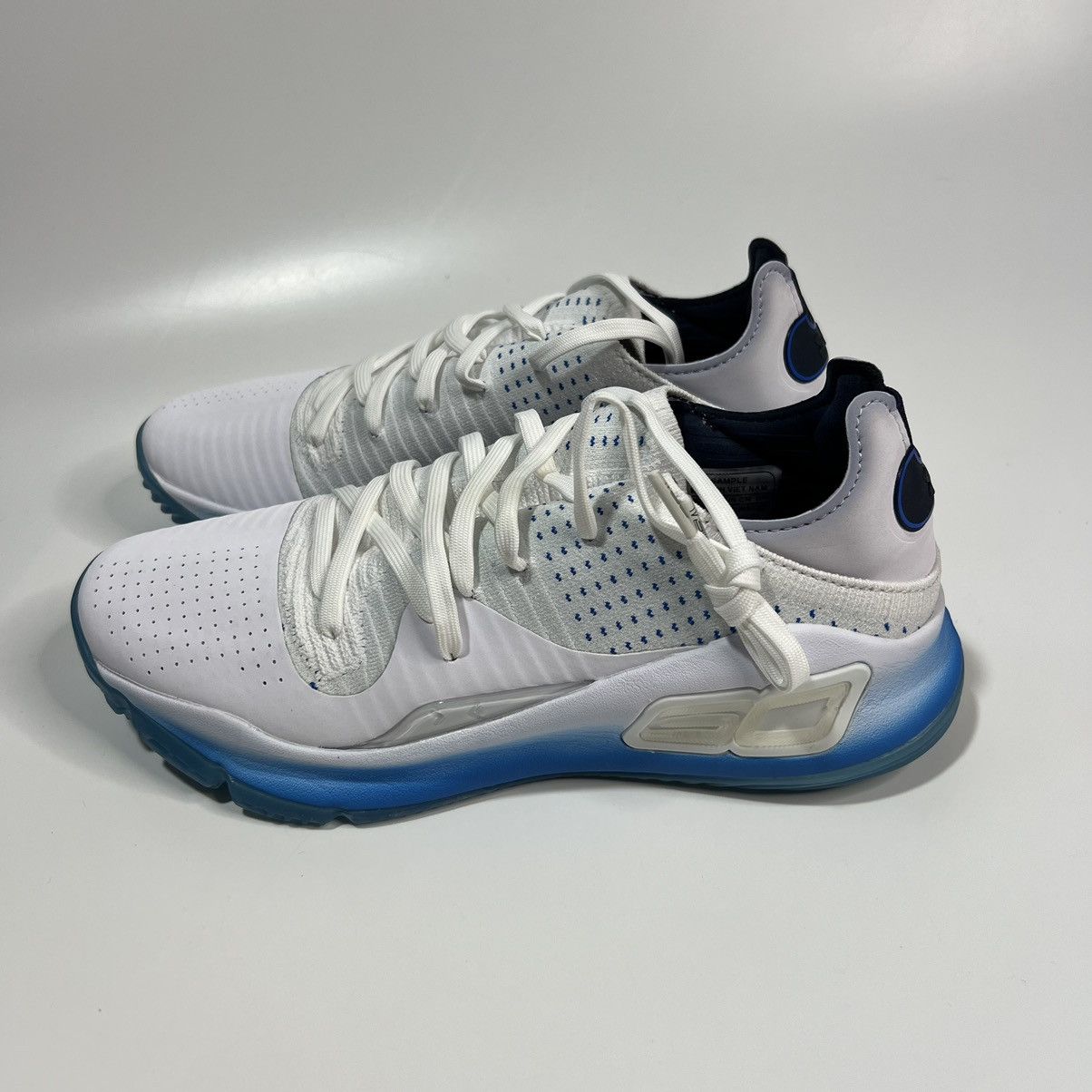 Under Armour Rare 2017 Under Armour Curry 4 Low PE White Blue SAMPLE - Size US 8.5 / EU 41-42 - 1 Thumbnail
