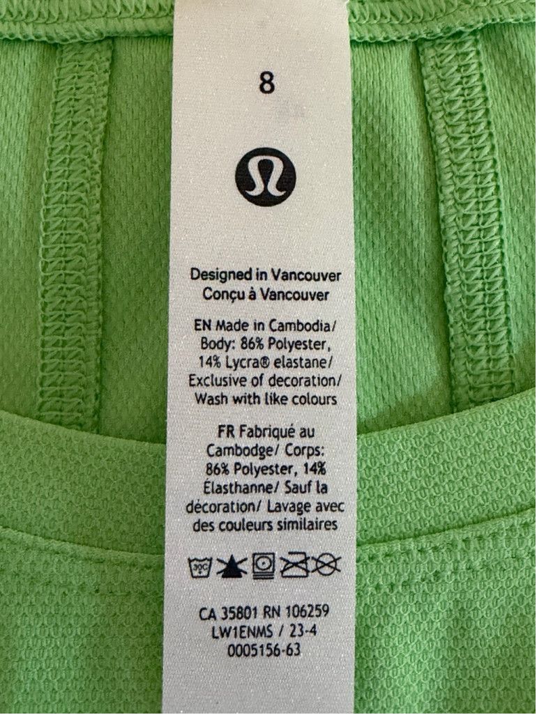 Lululemon LULULEMON MUSCLE LOVE CROP TANK TOUGH GREEN SCGL SIZE 8 NWT Size M / US 6-8 / IT 42-44 - 7 Thumbnail