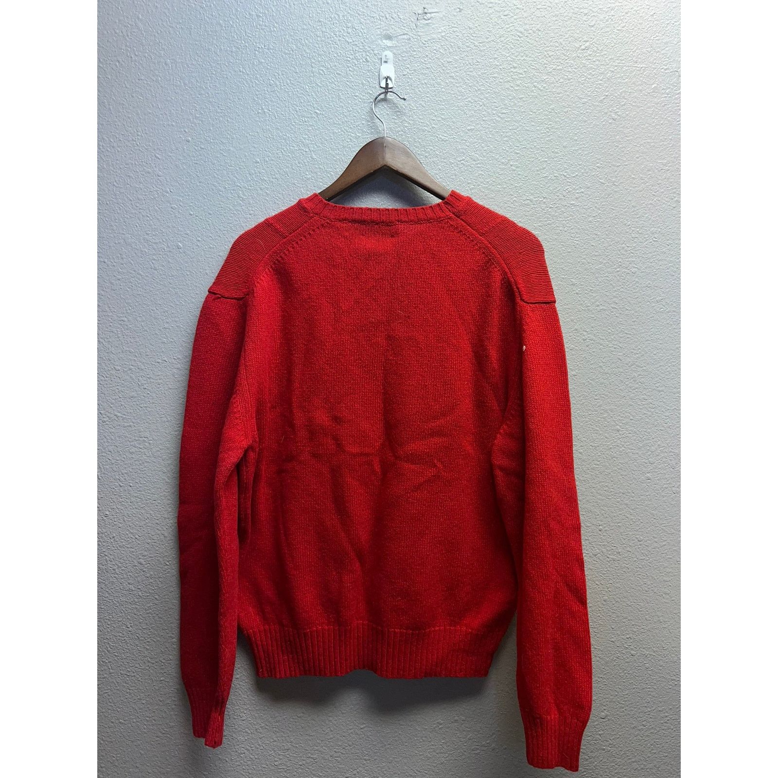 Vintage Vintage Red Wool Sweater Knights Bridge Italy Made Pullover Size US L / EU 52-54 / 3 - 8 Thumbnail