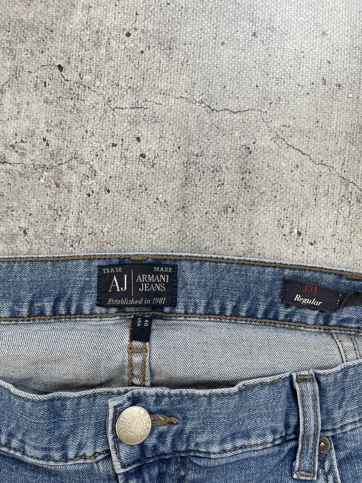 Armani Vintage Armani Jeans Big Logo Denim Pants Size 40 Size US 40 / EU 56 - 9 Thumbnail