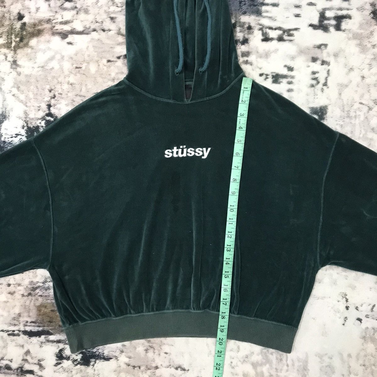 Japanese Brand × Stussy Stussy Center Logo Velvet Sweater Pullover Hoodie Size S / US 4 / IT 40 - 13 Thumbnail