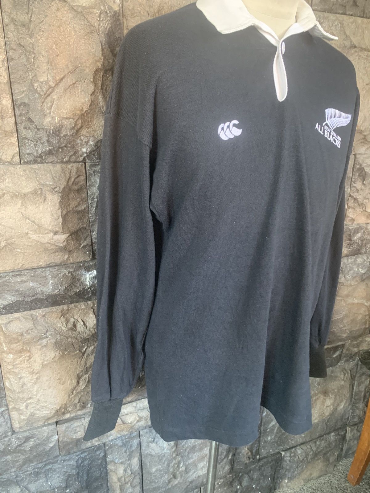 Canterbury of New Zealand × Vintage Vintage 90s Canterbury Of New Zealand All Blacks Rugby Shirt Size US L / EU 52-54 / 3 - 5 Thumbnail