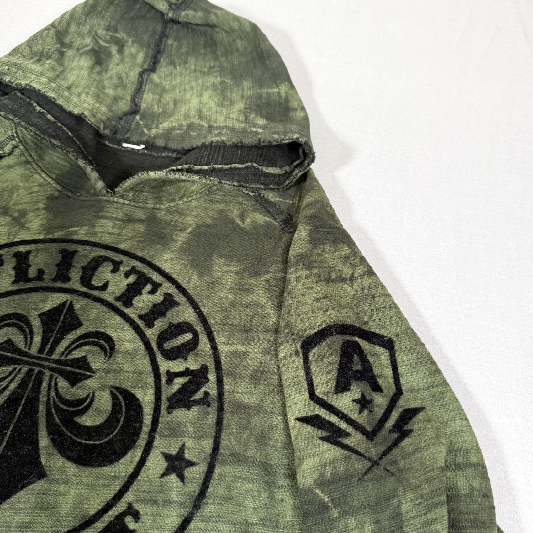 Affliction VINTAGE Affliction Hoodie Men Large Black Reversible Pullover Sweater Skull Y2K Pulse Size US L / EU 52-54 / 3 - 3 Thumbnail