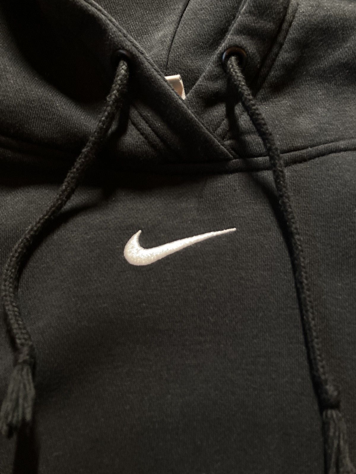 Nike × Vintage ⛩️Nike Hoodie Center Logo Vintage Y2K Baggy Sun Faded Black⛩️ Size US XL / EU 56 / 4 - 4 Thumbnail