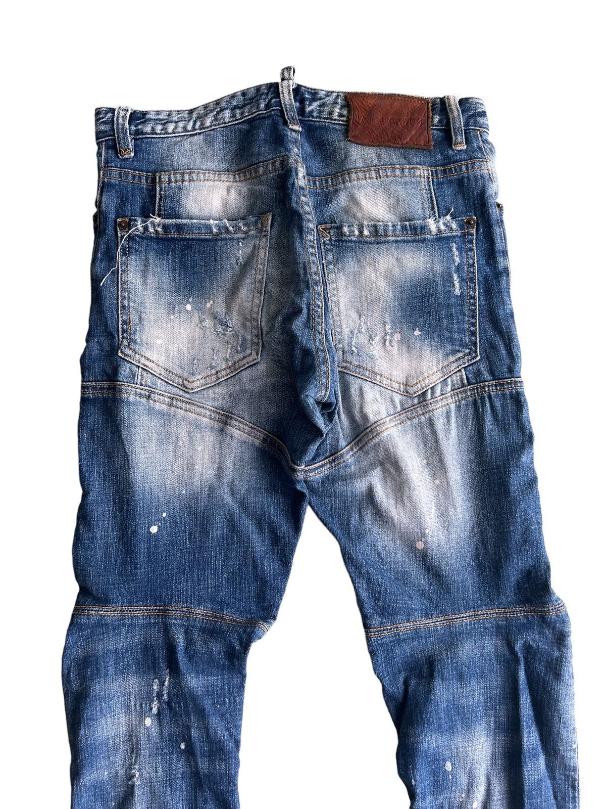 Dsquared2 × Purple DSQUARED2 Beautiful Patchwork Distressed Skinny Biker Jean Size US 29 - 7 Thumbnail