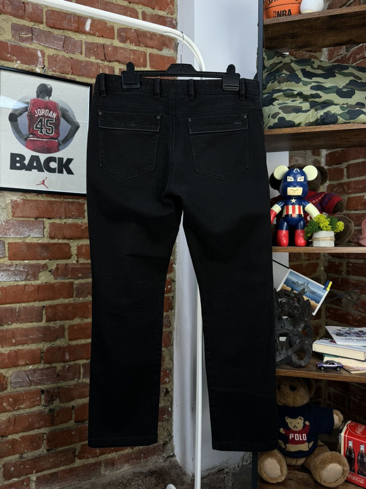 Ermenegildo Zegna × Z Zegna Zegna Sport Pure Black Denim 9,5 OZ Jeans Slim Fit Size US 36 / EU 52 - 2 Thumbnail