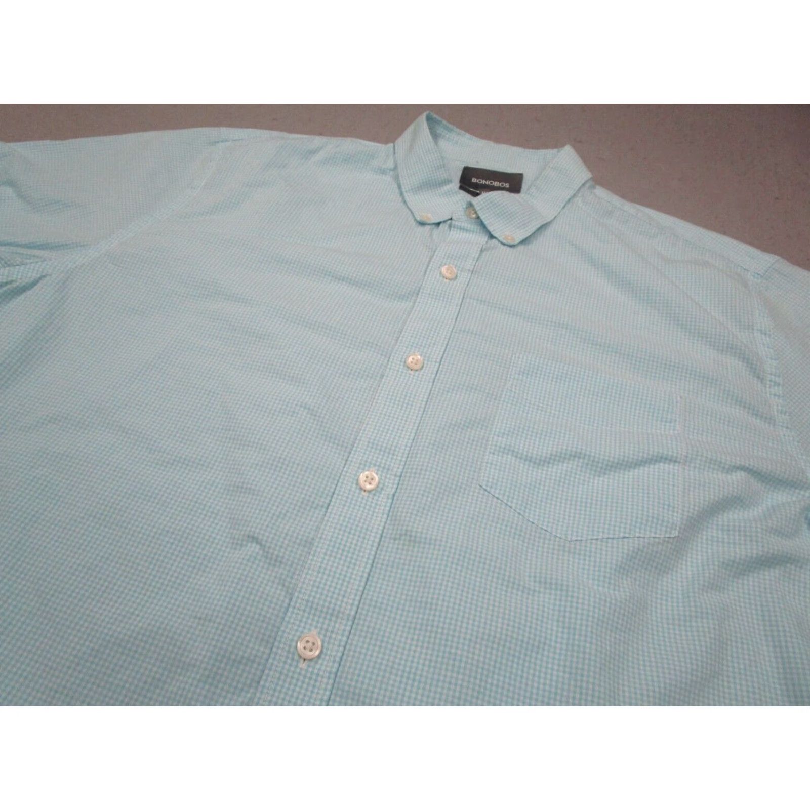 Bonobos VINTAGE Bonobos Shirt Mens 2XL Blue Long Sleeve Button Up Slim Fit Casual Cotton Shirt Size US XXL / EU 58 / 5 - 2 Thumbnail