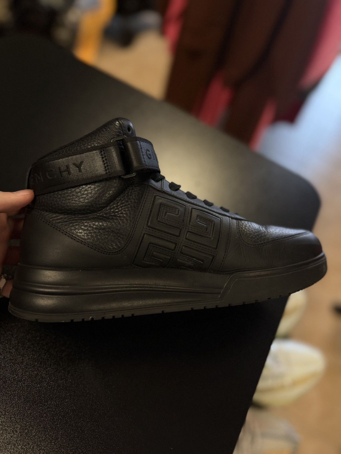 Versace Black Versace High Top Size 41EU/8US Black Leather 🧼 Size US 8 / EU 41 - 10 Thumbnail