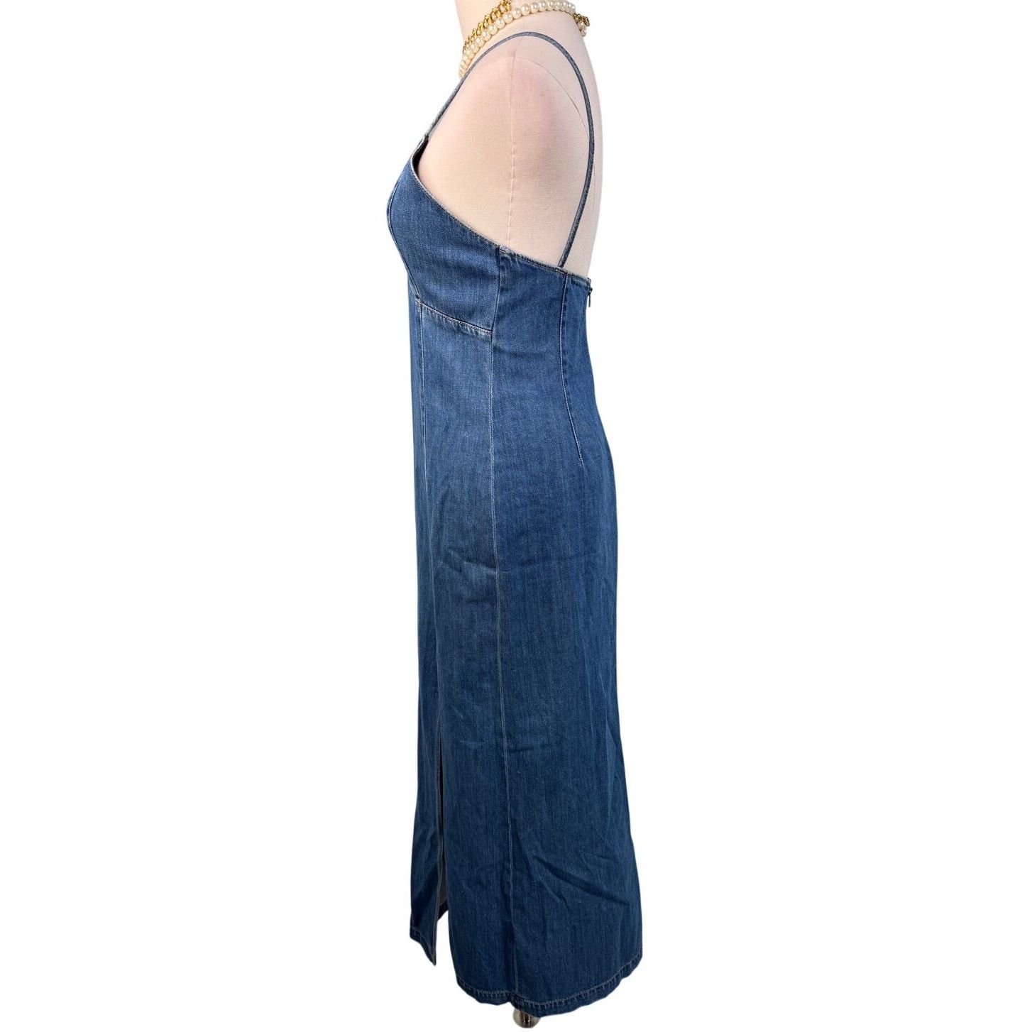 Alice + Olivia Alice + Olivia Julietta Denim Midi Dress blue jean size 2 Size XS / US 0-2 / IT 36-38 - 9 Thumbnail