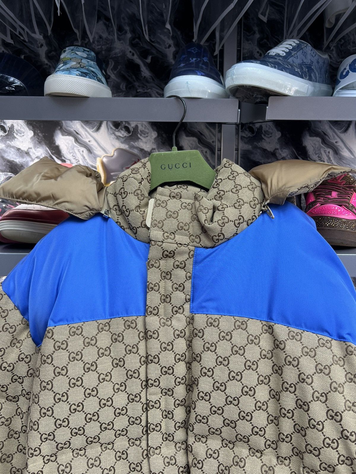 Gucci Gucci GG Canvas Blue Puffer Size US XL / EU 56 / 4 - 7 Thumbnail