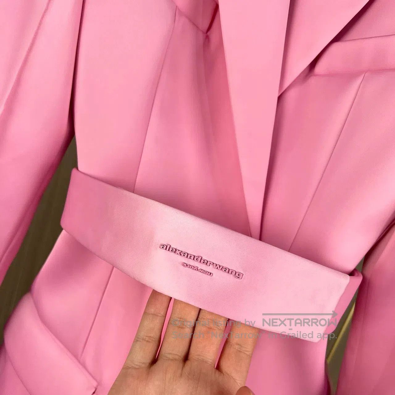 Alexander Wang pink satin belted blazer by Alexander Wang. Size XS / US 0-2 / IT 36-38 - 5 Thumbnail