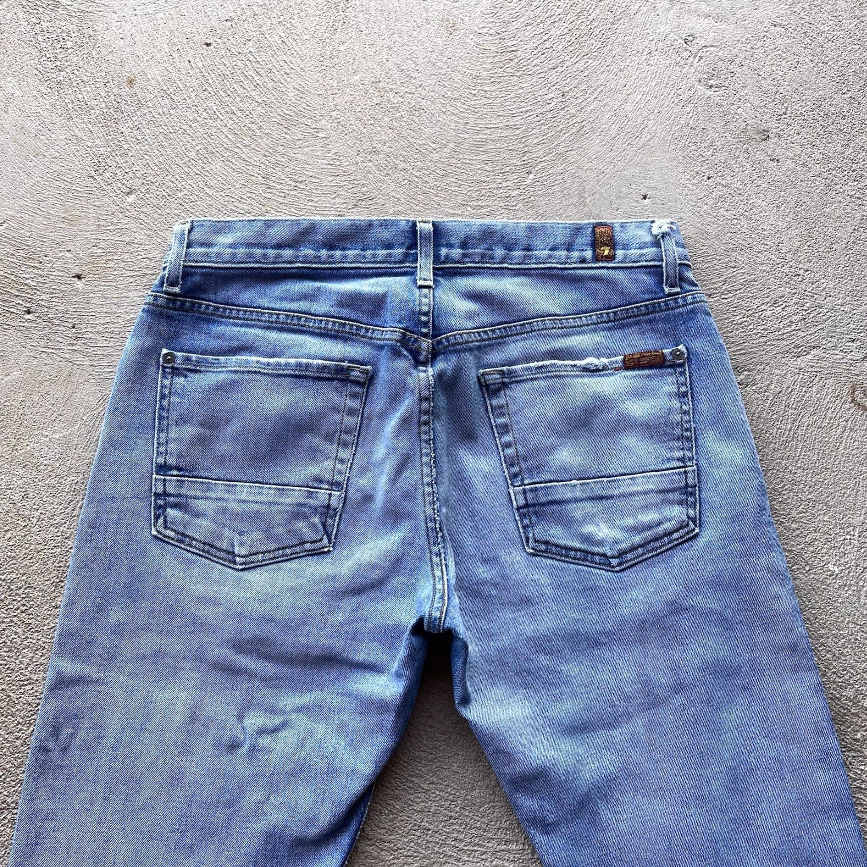 7 For All Mankind 7 For All Mankind Jeans Mens 31x34 Blue Selvedge Straight Fit Denim Pants Basic Size US 31 - 7 Thumbnail