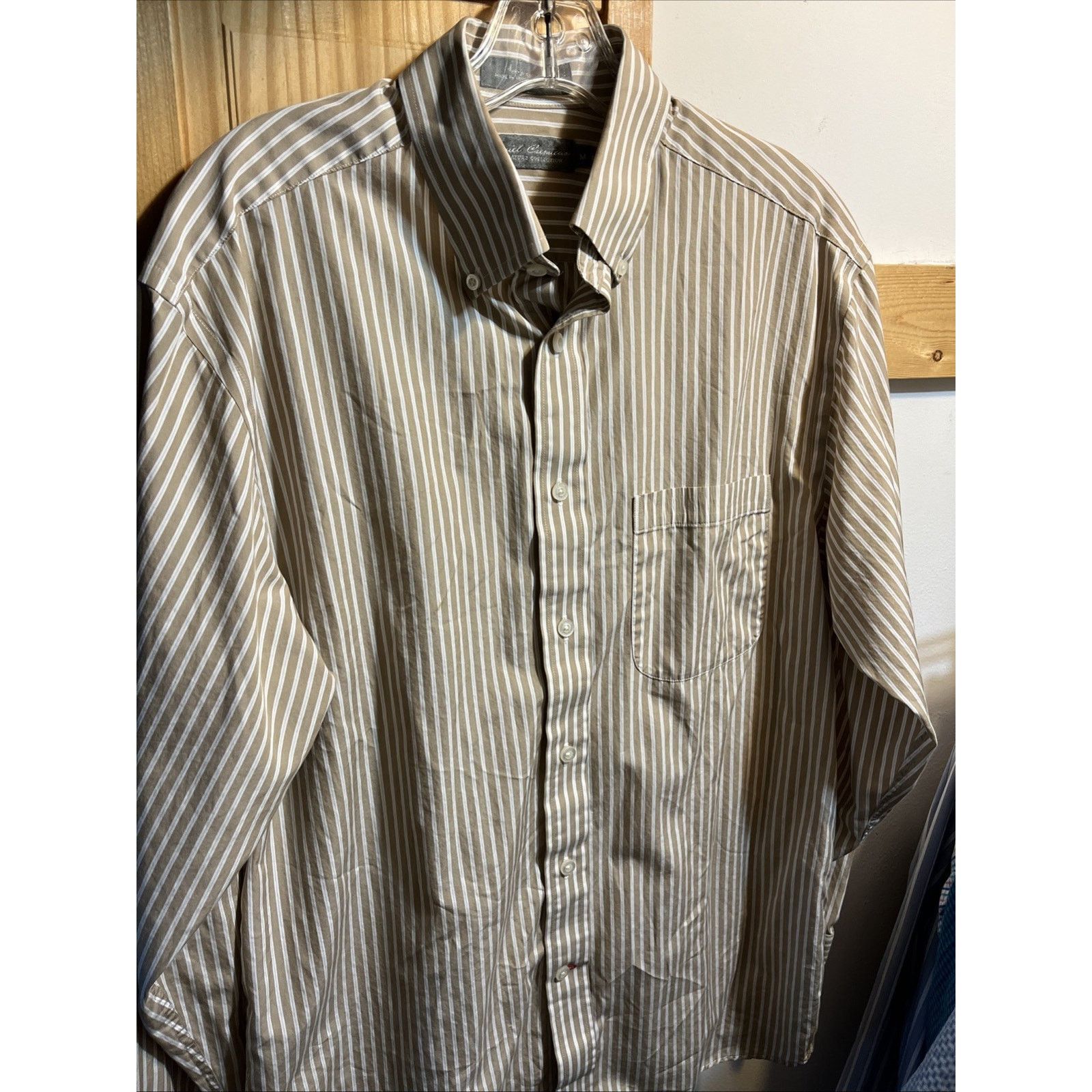 Daniel Cremieux Daniel Cremieux Men’s M Brown Striped Button Cotton Shirt Size US M / EU 48-50 / 2 - 7 Thumbnail