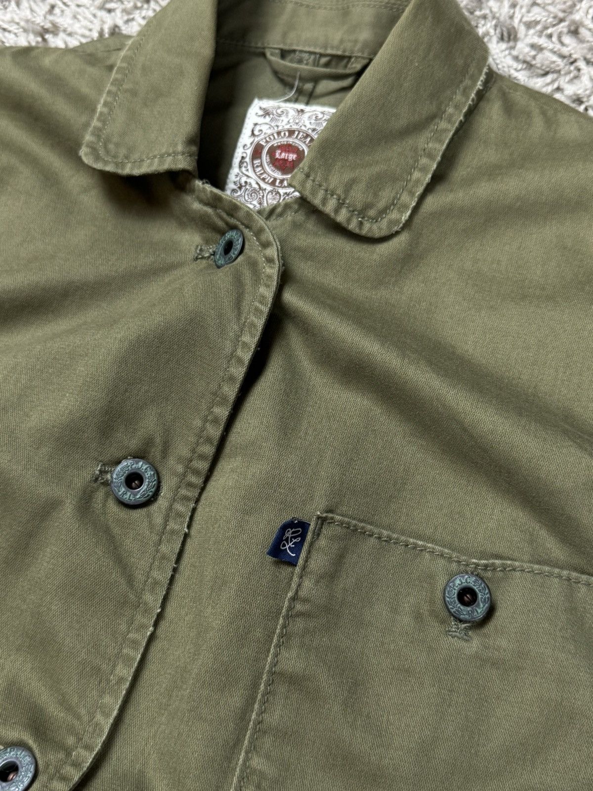 Polo Ralph Lauren × Vintage Denim jacket blazer Polo Ralph Lauren original casual item Size L / US 10 / IT 46 - 3 Thumbnail