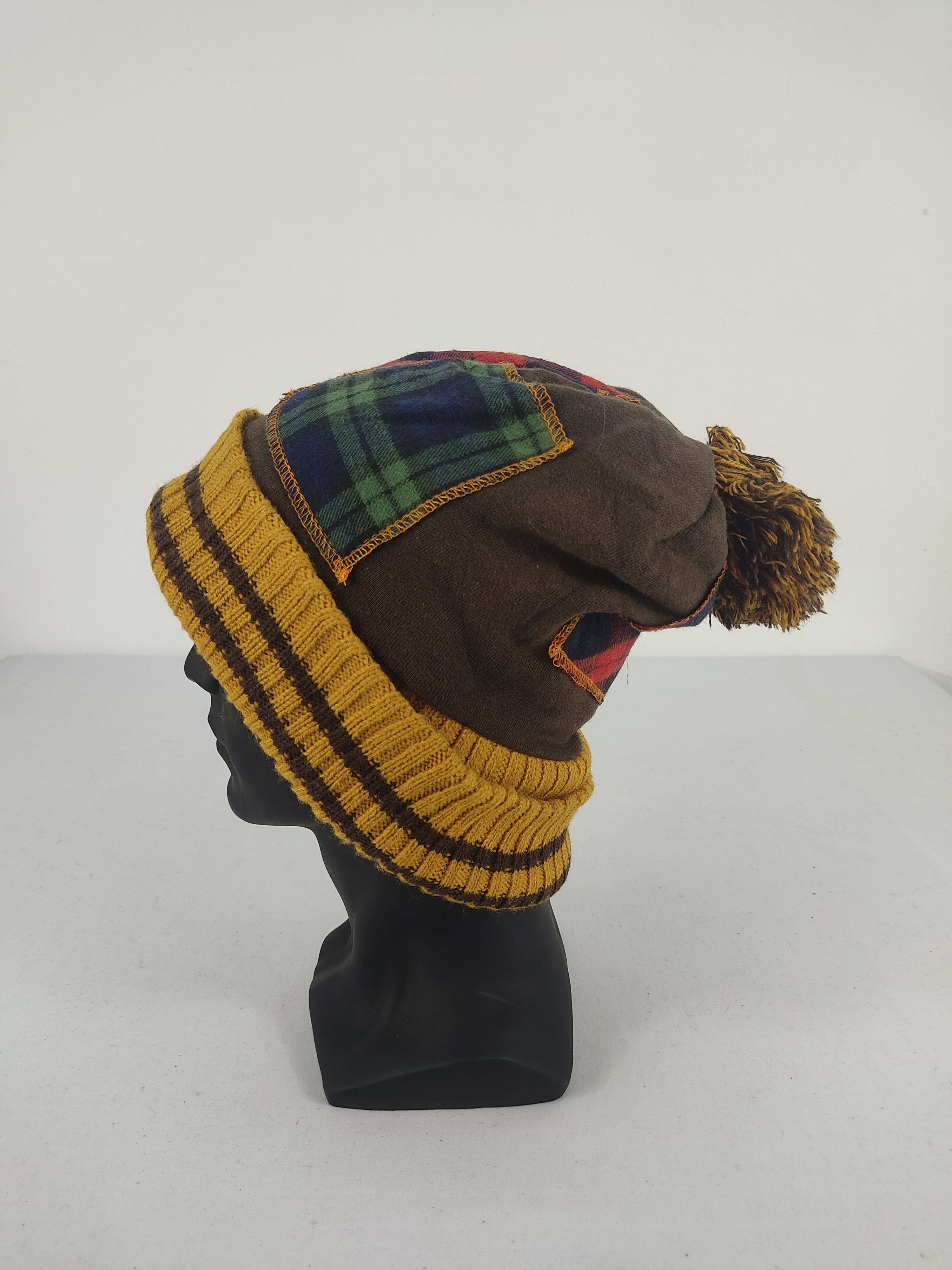 Japanese Brand Japanese Brand Patchwork Beanie / Snow Hat / Snow Cap Size ONE SIZE - 2 Thumbnail