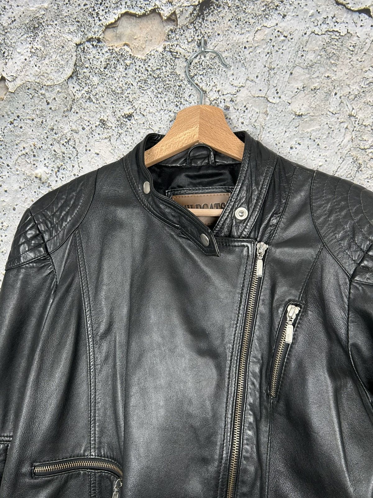 Genuine Leather Vintage Black Biker Genuine Leather Jacket Ramones Grunge Size XL / US 12-14 / IT 48-50 - 3 Thumbnail