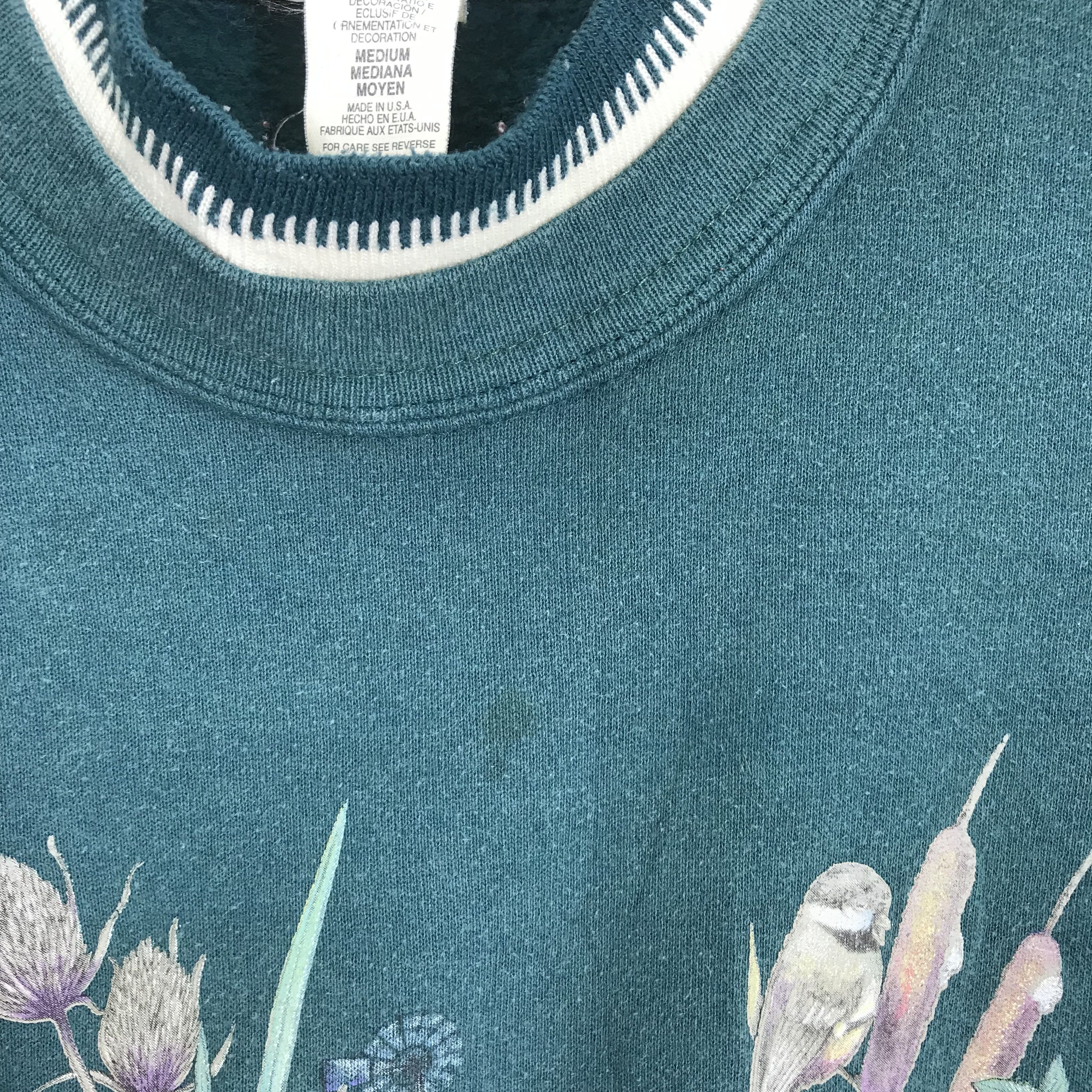 Vintage Vintage Morning Sun Floral Bird Green - 353 Size US M / EU 48-50 / 2 - 6 Thumbnail
