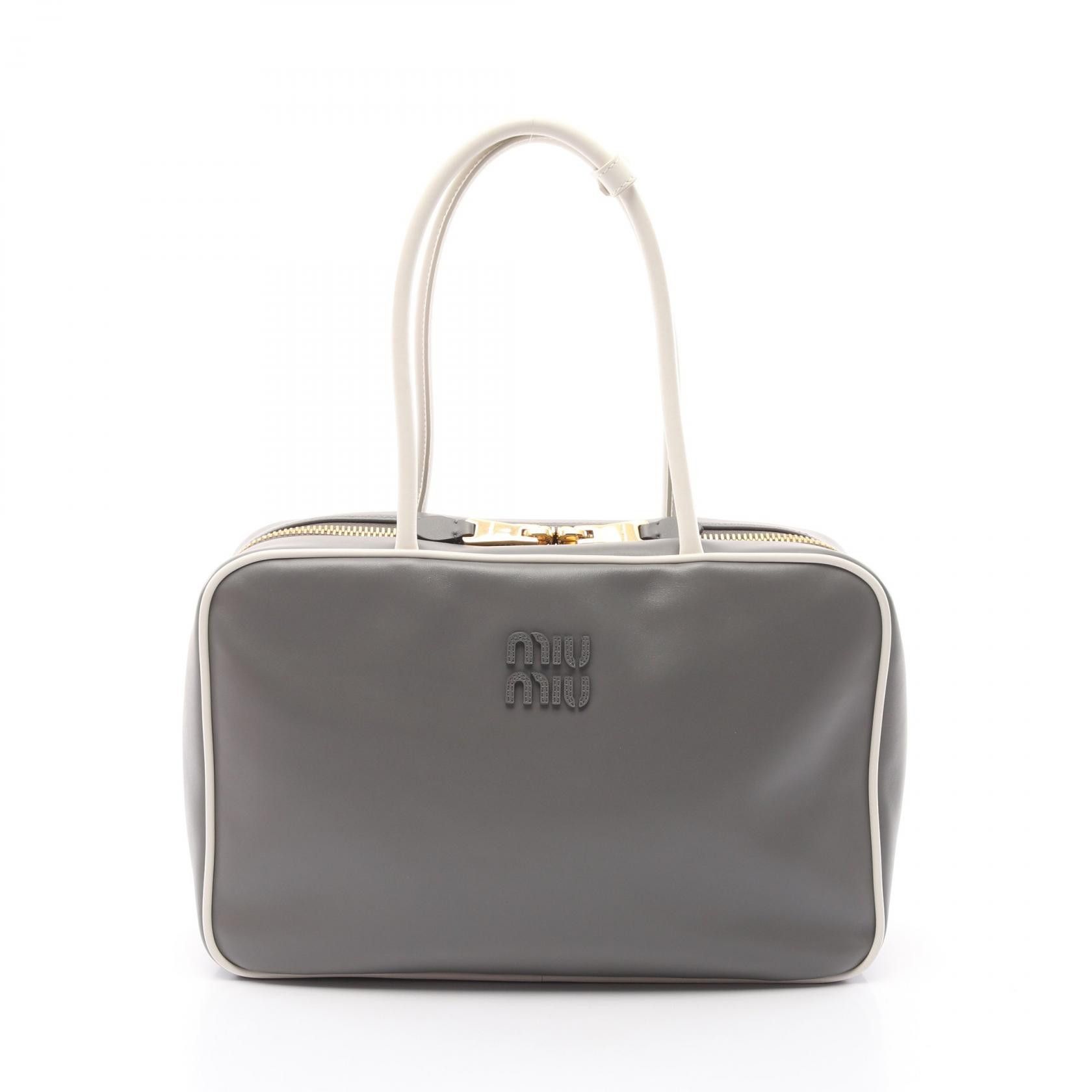 Miu Miu Miu Miu Leather Shoulder Bag Leather Shoulder Bag in Grey, Women's