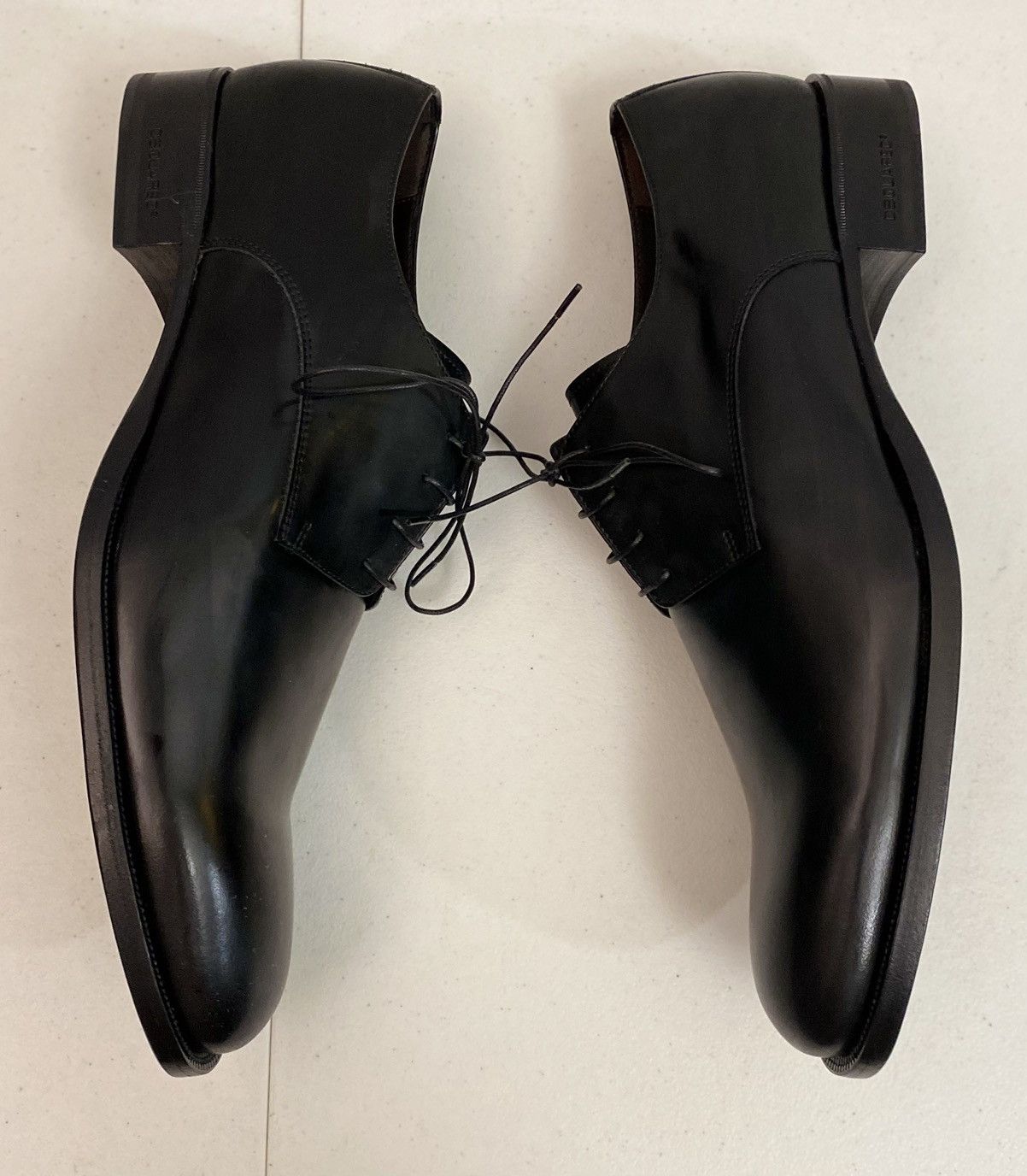 Dsquared2 Dsquared2 🇮🇹 Black Polished Leather Evening Derby 12 NEW Size US 12 / EU 45 - 5 Thumbnail