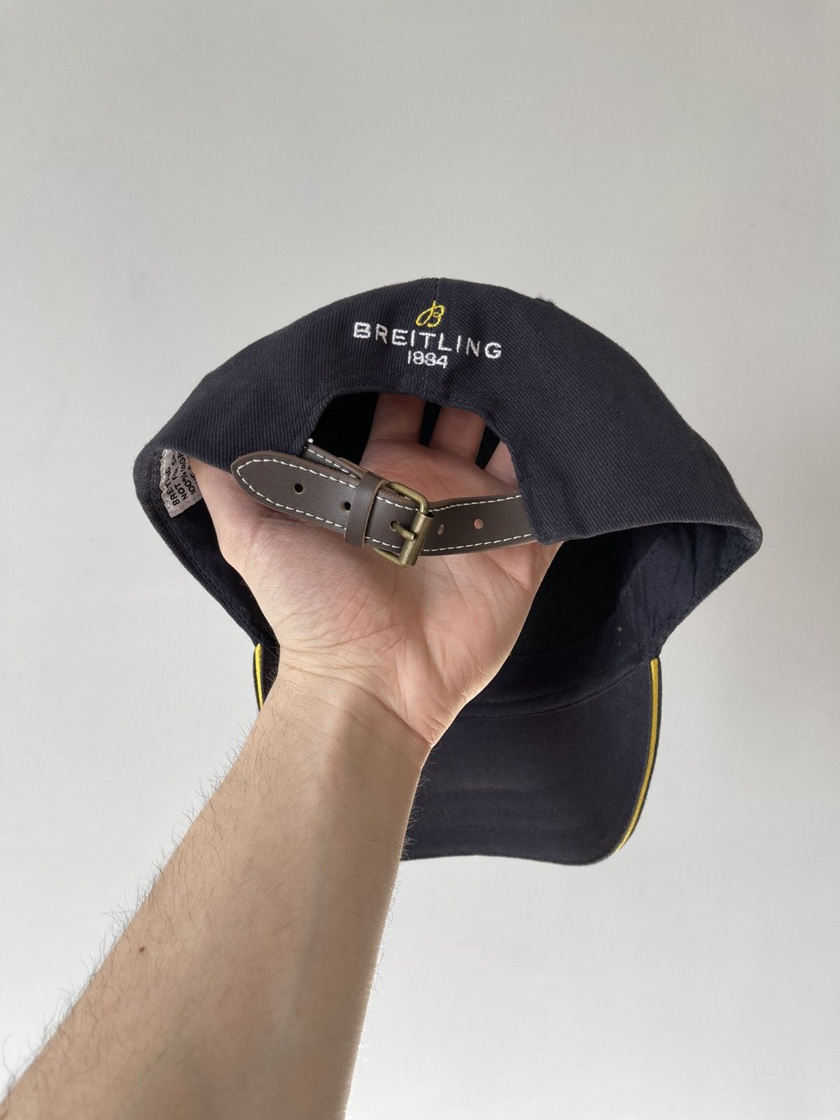 Breitling Vintage BREITLING Luxury Cap Hat Leather Strap Embroidered Size ONE SIZE - 6 Thumbnail