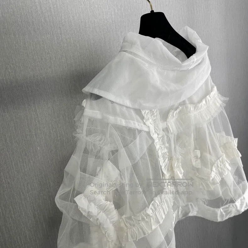 Comme des Garcons Comme Des Garcons White Lace Shawl Capelet Size M / US 6-8 / IT 42-44 - 7 Thumbnail