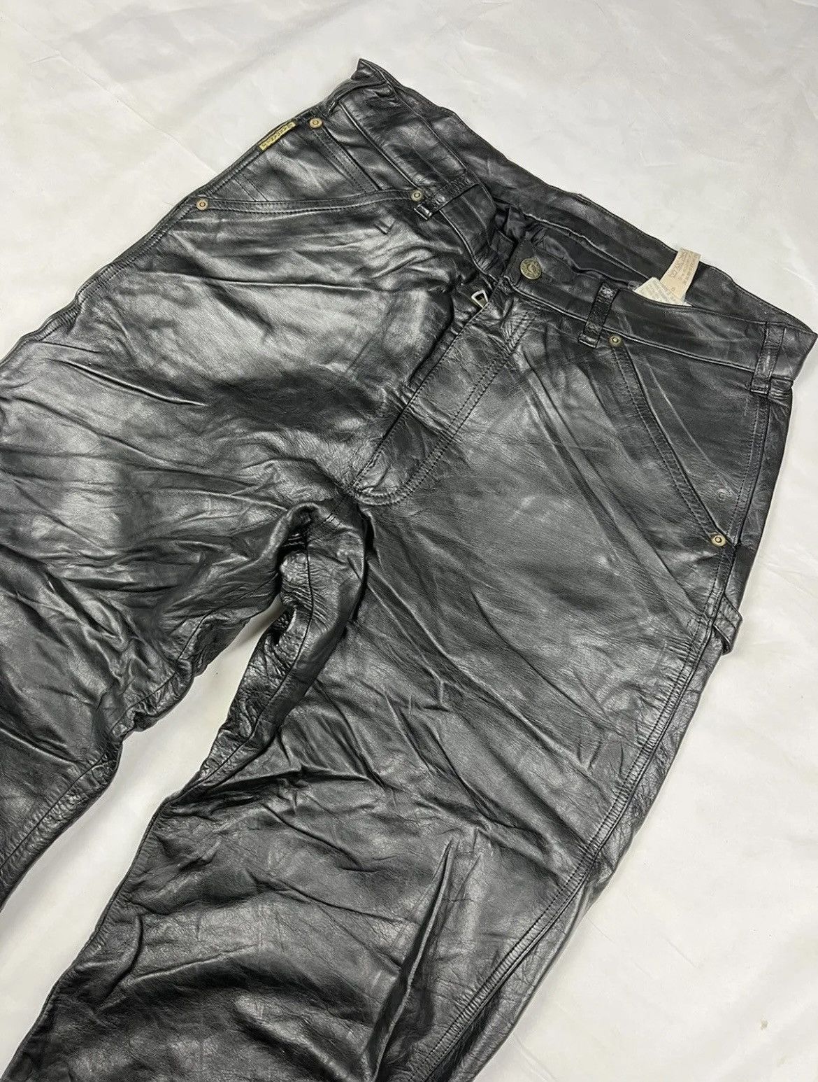 vtg 90s armani jeans leather pants vtg 90s armani jeans leather pants