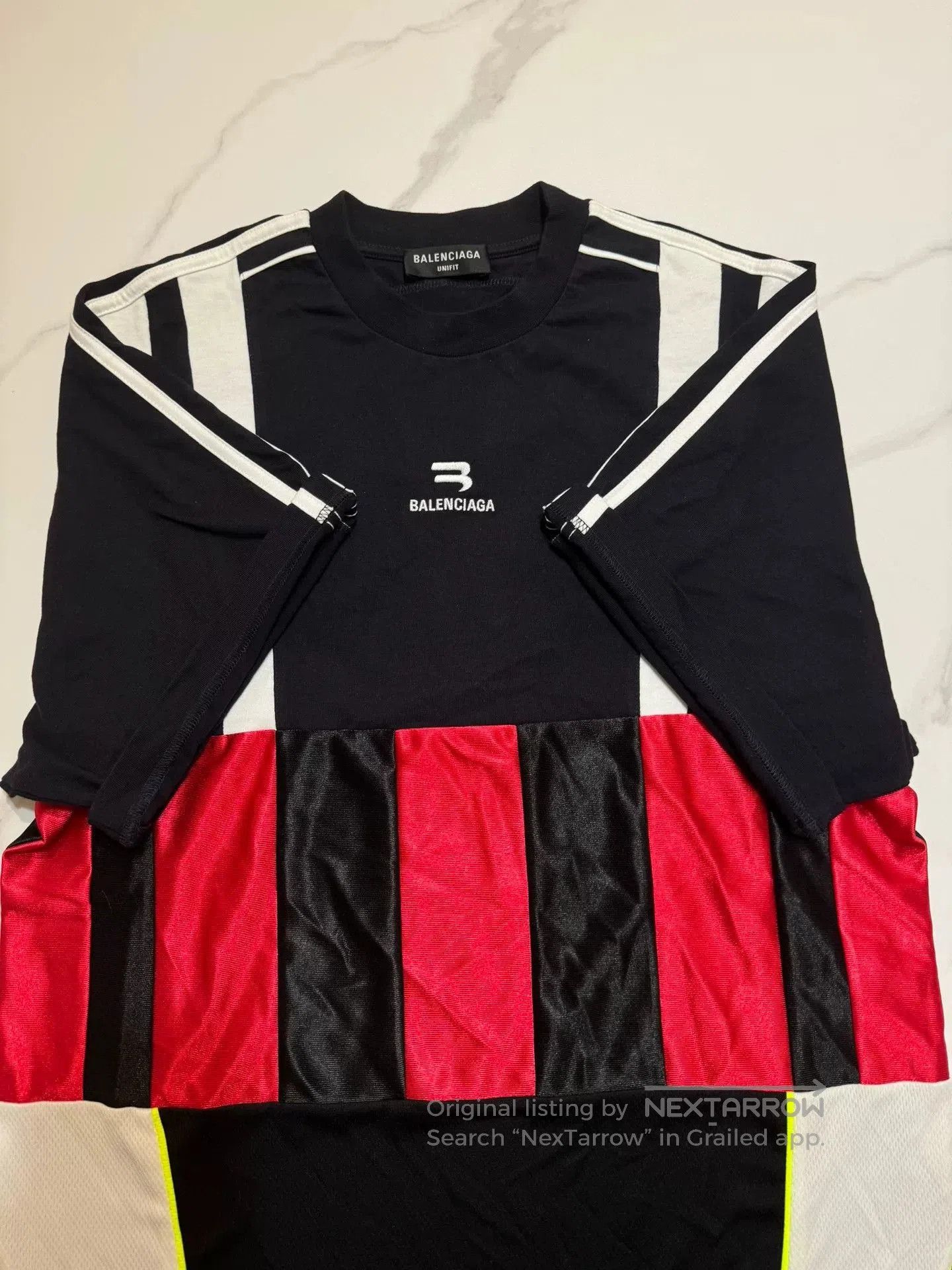 Balenciaga Balenciaga Spliced Football Jersey T. Size US XXS / EU 40 - 4 Thumbnail