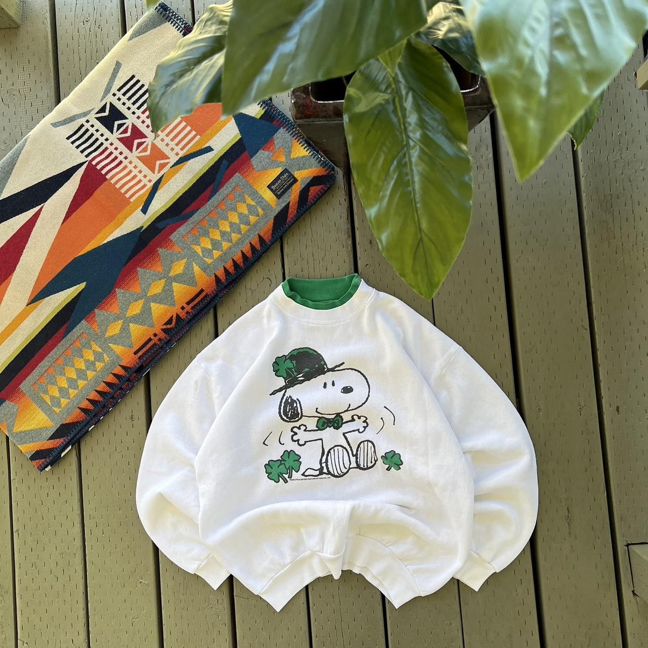 Peanuts Vintage Shamrock Snoopy Charlie Brown Peanuts sweatshirt Size US L / EU 52-54 / 3 - 2 Thumbnail