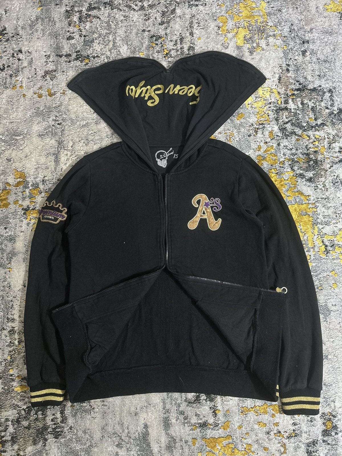 GOA GOA STYLE ZIPPER HOODIE BLACK COLOUR VERY NICE DESIGN Size US M / EU 48-50 / 2 - 3 Thumbnail