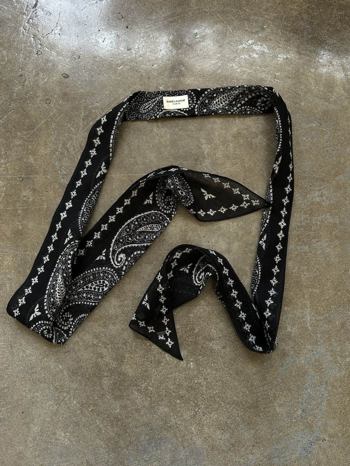 Saint Laurent Paris Saint laurent red bandana scarf hedi slimane