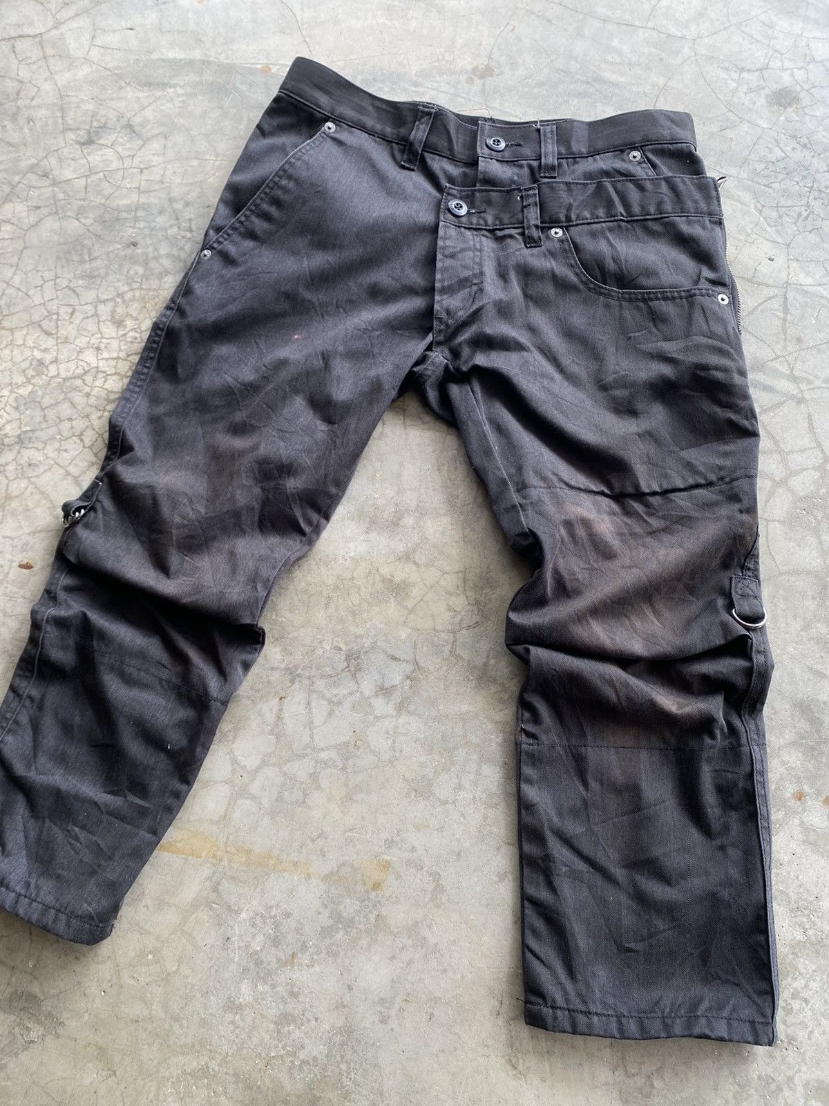 Japanese Brand × PPFM × Vintage Vintage 90s PPFM Fade Black Curvy Crop Pants Size US 30 / EU 46 - 3 Thumbnail