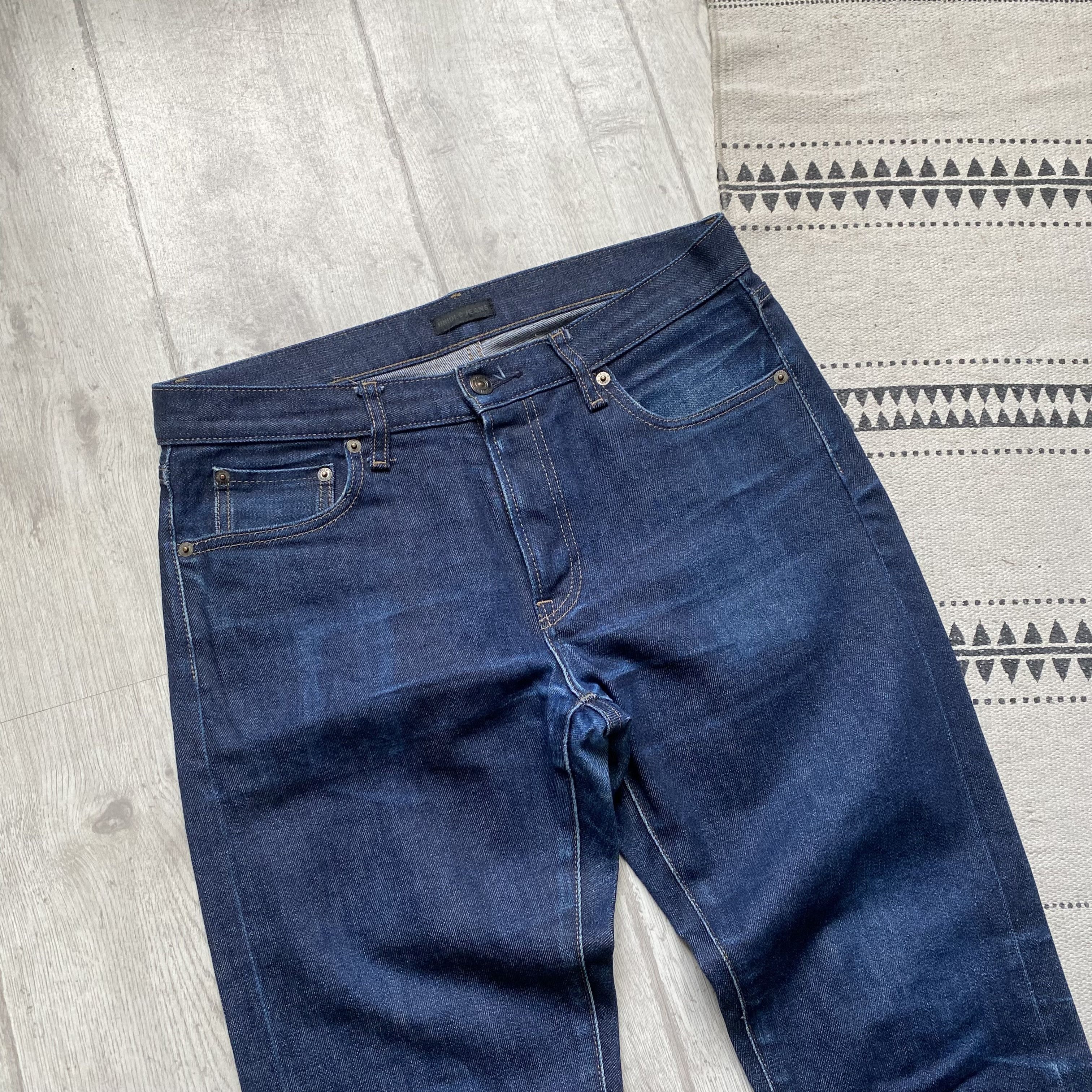 Uniqlo 👖 Japanese Selvedge Uniqlo jeans Faded denim Pants Slim Size US 31 - 2 Thumbnail