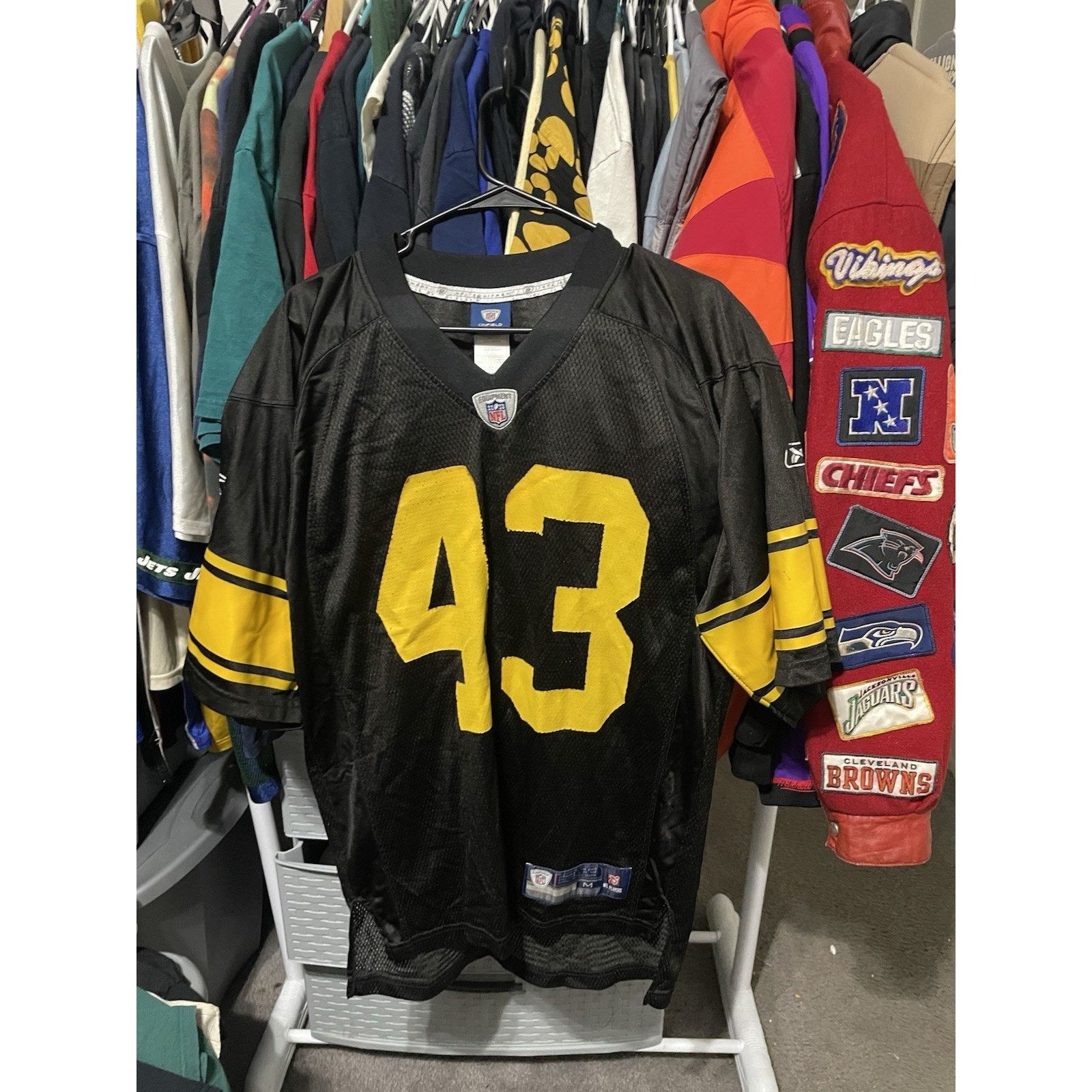 Reebok Size M-Vtg Custom Danielle Pitt Steelers Polamalu #43 jersey Size US M / EU 48-50 / 2 - 1 Thumbnail