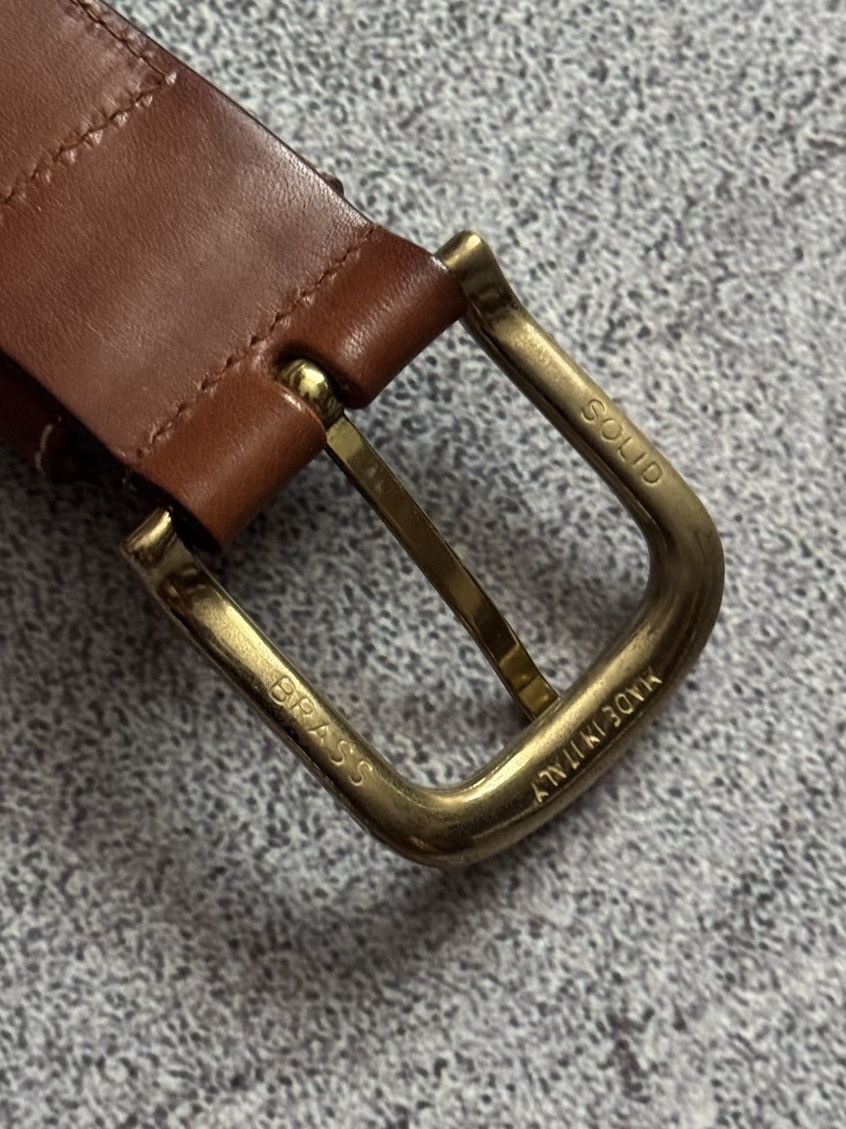 Designer × Paul & Shark × Vintage Paul & Shark 104cm belt casual leather brown / beige Size ONE SIZE - 13 Thumbnail