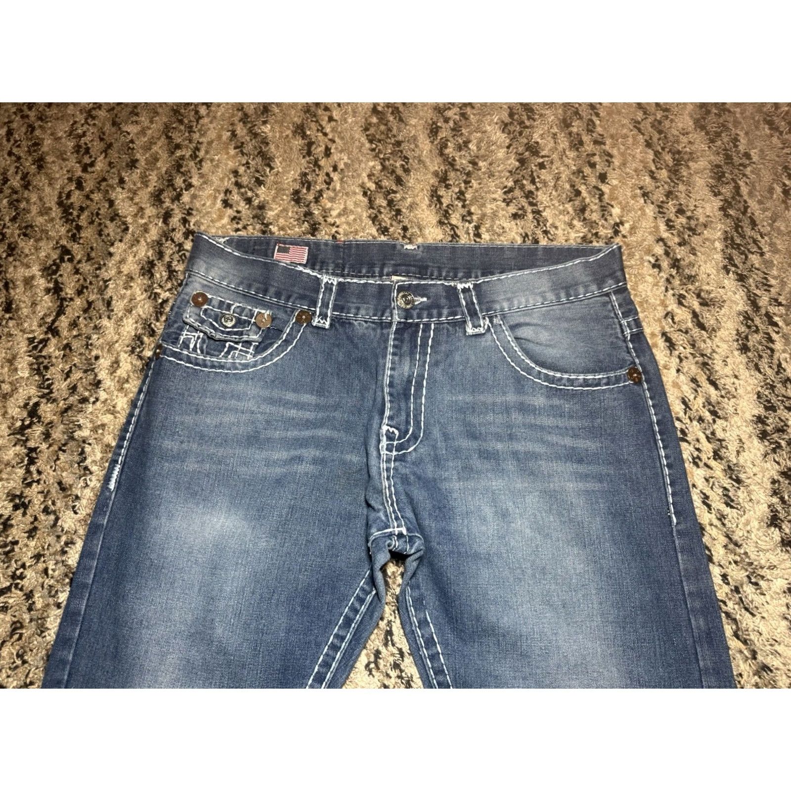 True Religion VINTAGE True Religion Jeans Mens Joey Super T Denim Blue Size 36x34 USA Made Size US 36 / EU 52 - 2 Thumbnail