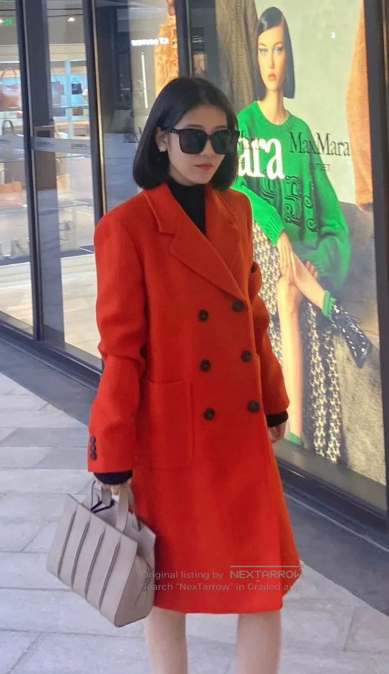 Max Mara Max Mara Orange Double-breasted Coat Size XXS / US 00 / IT 34 - 7 Thumbnail