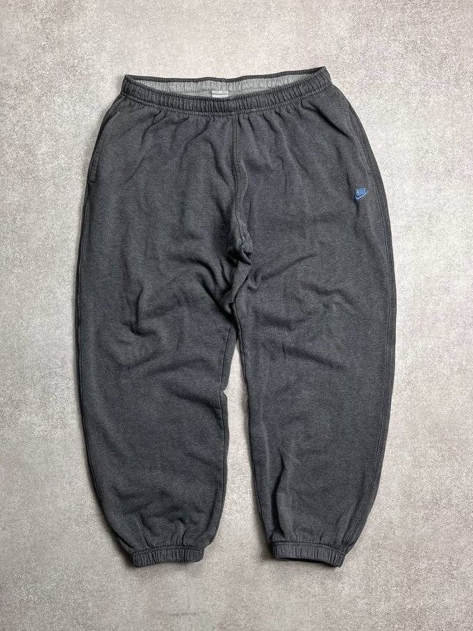 Nike × Vintage Vintage Nike Swoosh Baggy Cotton Sweatpants Y2K XL Size US 36 / EU 52 - 1 Thumbnail