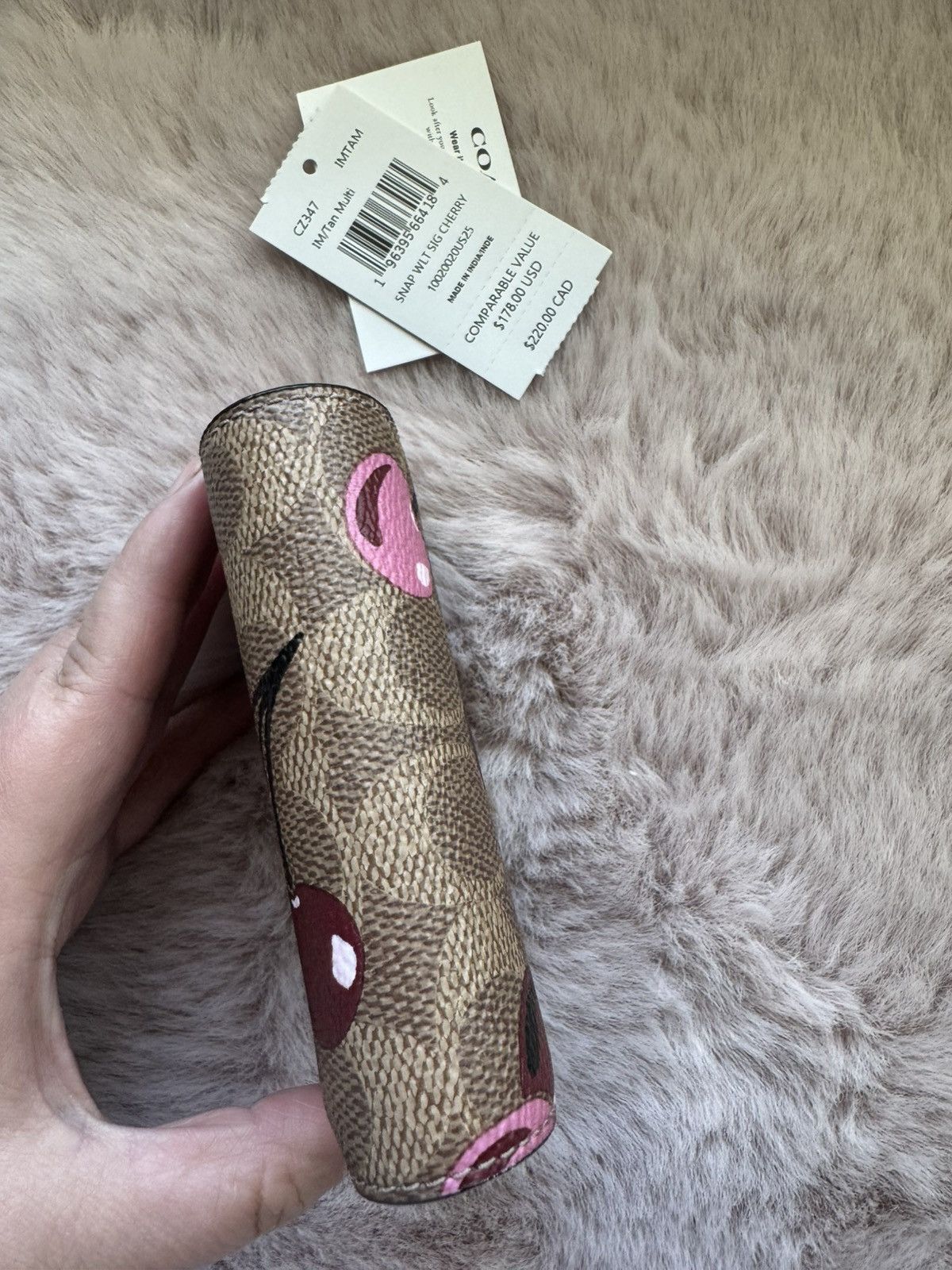 Coach Coach snap wallet with cherry print Size ONE SIZE - 7 Thumbnail