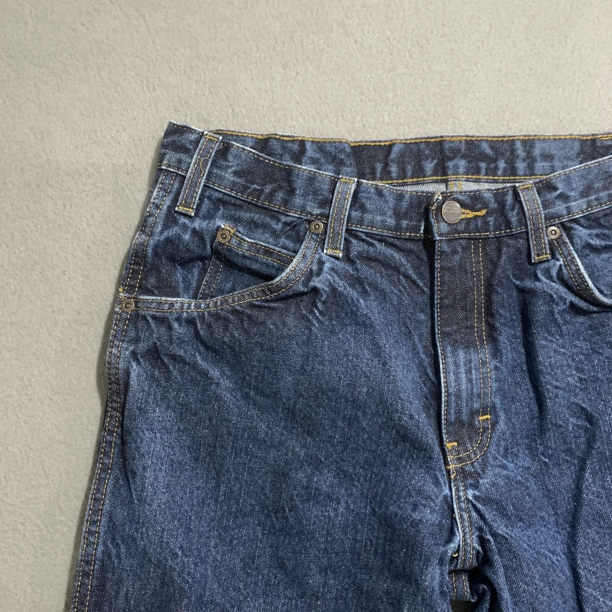 Dickies Dickies Jeans Mens Sz 34 Blue Denim Wide Leg Pants Dark Wash Size US 34 / EU 50 - 4 Thumbnail