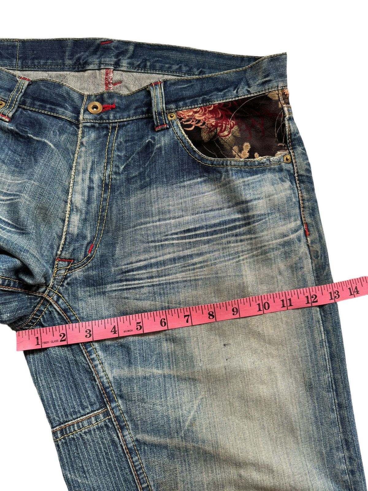 If Six Was Nine Vintage ETERNAL Baggy Denim Jeans Size US 35 - 23 Thumbnail